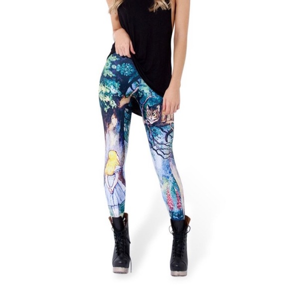 Blackmilk leggings XS Cheshire Cat - Picture 2 of 5